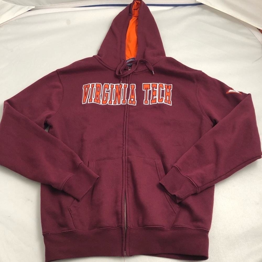 Campus Heritage burgundy Virginia Tech full zip hoodie